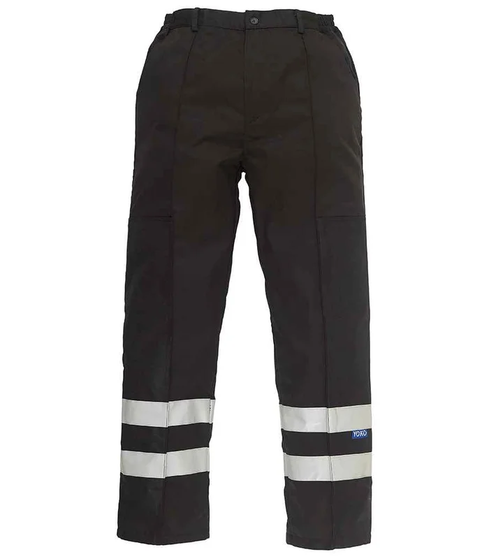 YOKO Yoko Reflective Poly/Cotton Ballistic Trousers in BLK