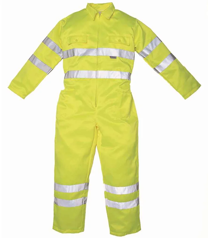 YOKO Yoko Hi-Vis Poly/Cotton Coverall in YEL