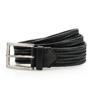 Asquith & Fox Asquith & Fox Leather braid belt in Black